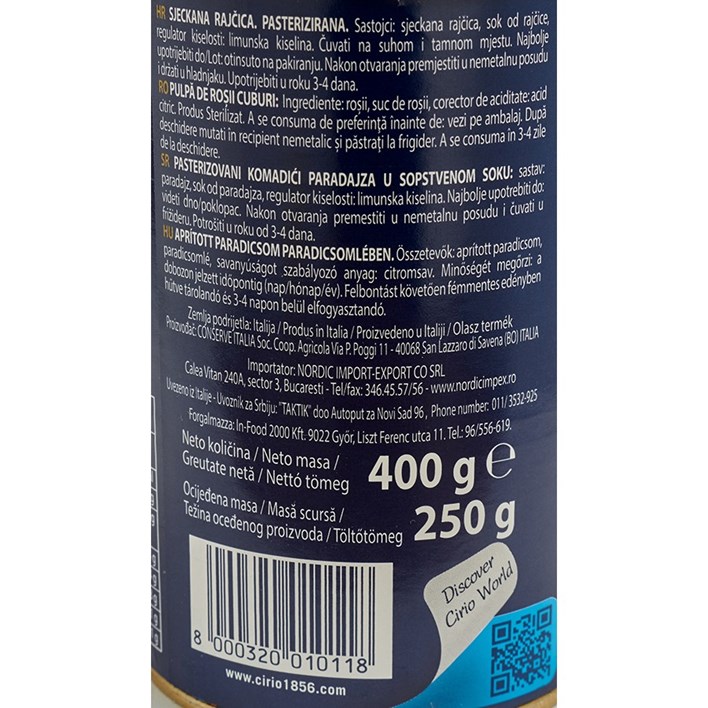 RAJČICA SJECKANA CIRIO 400g ULTRA