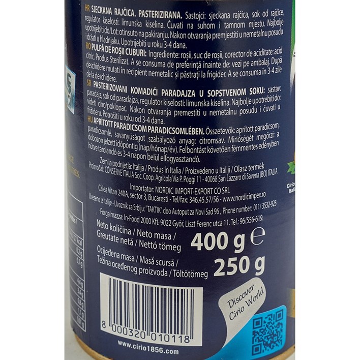 RAJČICA SJECKANA CIRIO 400g ULTRA