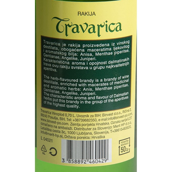 RAKIJA TRAVARICA 0,7l BADEL