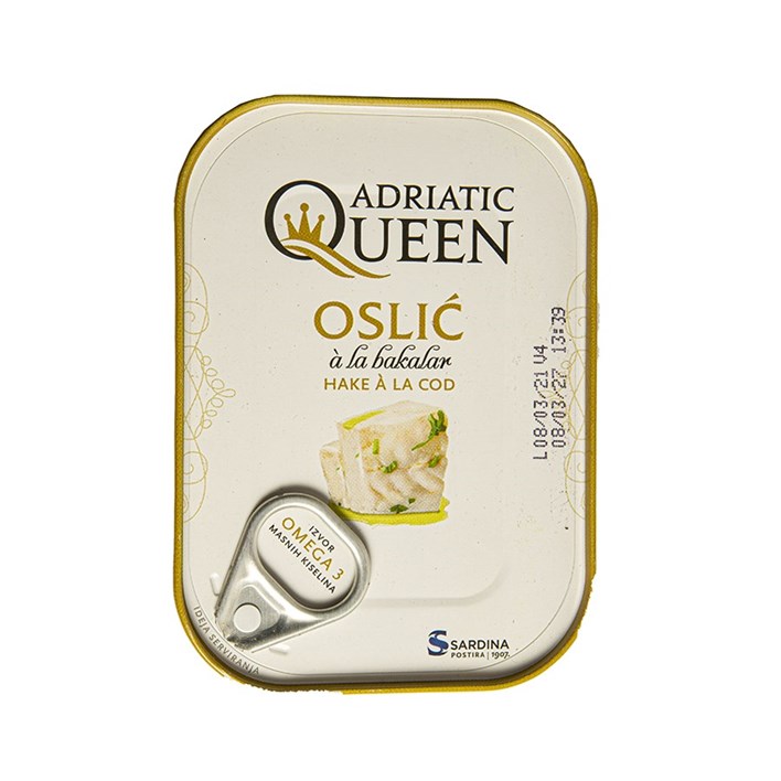 RIBA ADRIATIC QUEEN OSLIĆ A LA BAKALAR 105g SARDINA