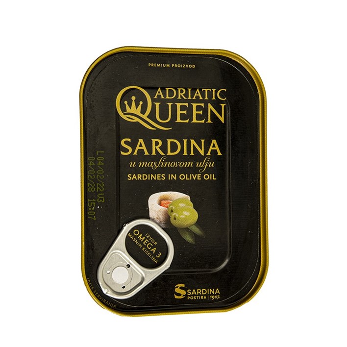 RIBA ADRIATIC QUEEN SARDINA U MASLINOVOM ULJU 105g SARDINA