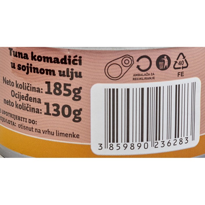 RIBA TUNA LARA KOMADIĆI U ULJU 185g VM2