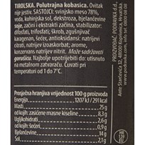 SALAMA TIROLSKA KOBASICA 350g PODRAVKA