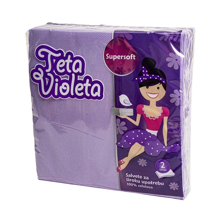 SALVETE VIOLETA LILA 25 KOM