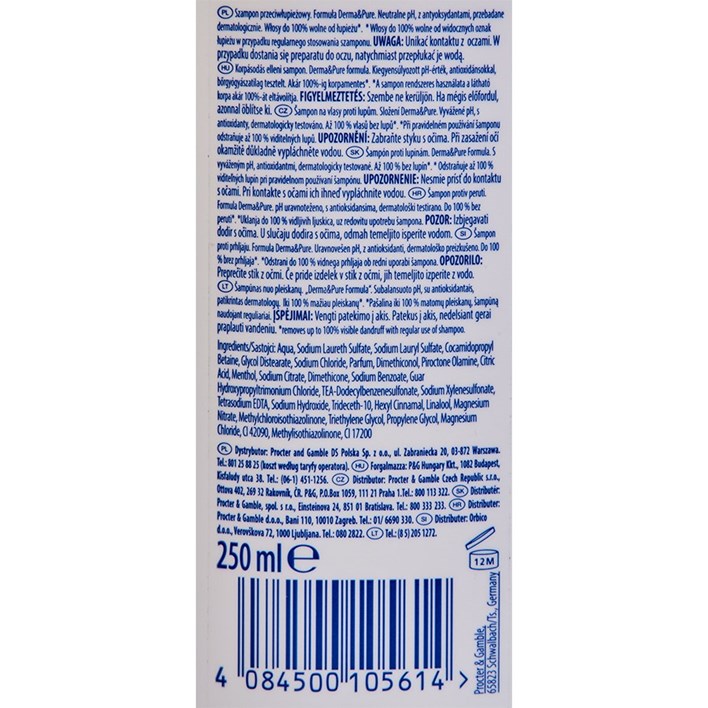 ŠAMPON H&S MENTHOL 250ml