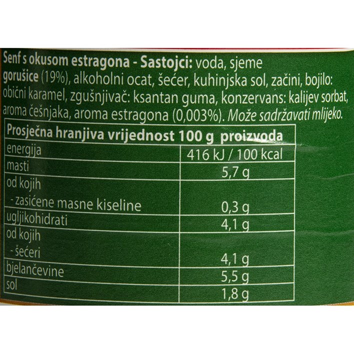 SENF ESTRAGON 350g PODRAVKA