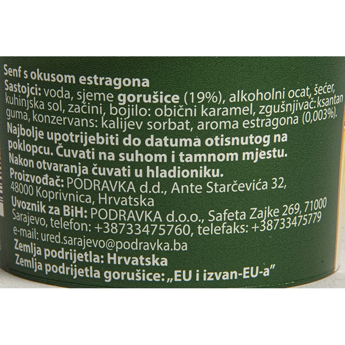 SENF ESTRAGON ČAŠICA 100g PODRAVKA