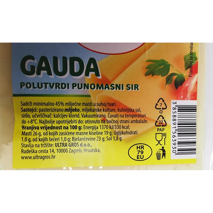 SIR DOMAĆA KRAVICA GAUDA 300g ZDENKA ULTRA