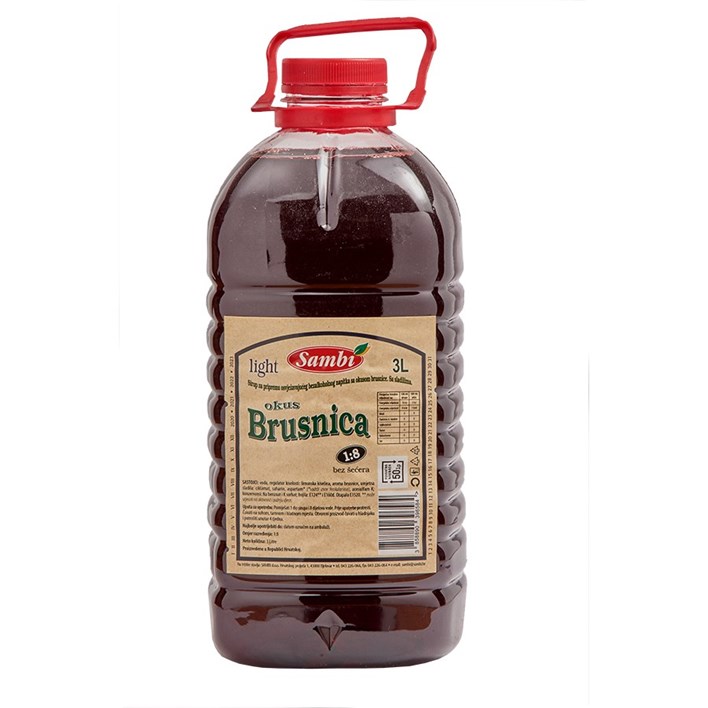 SIRUP BRUSNICA 3L LIGHT SAMBI