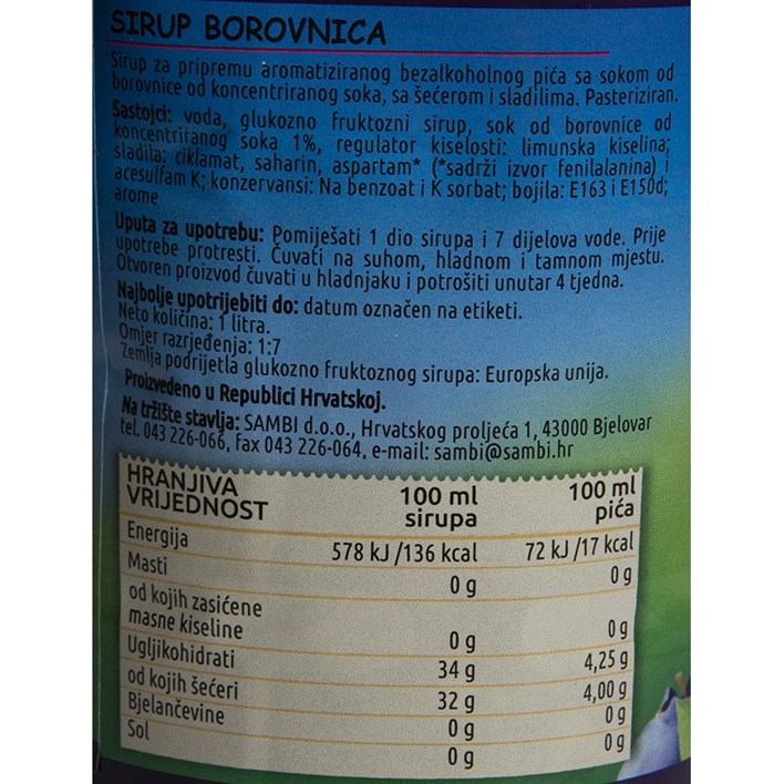 SIRUP LAGUNA BOROVNICA 1l SAMBI