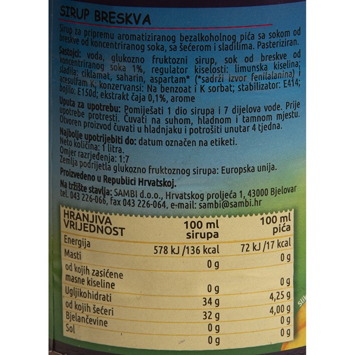 SIRUP LAGUNA BRESKVA 1l SAMBI