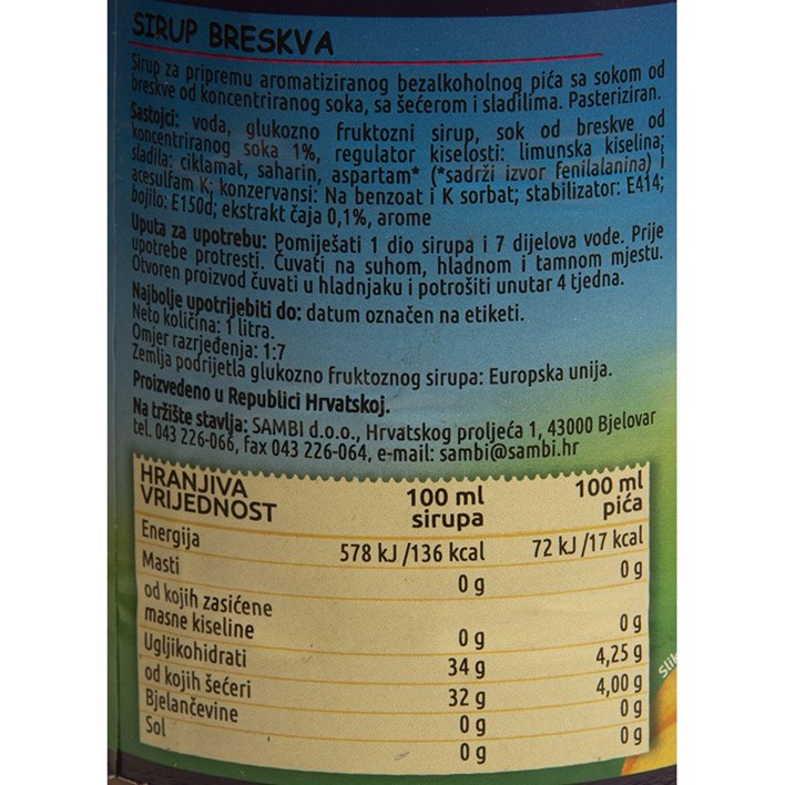 SIRUP LAGUNA BRESKVA 1l SAMBI