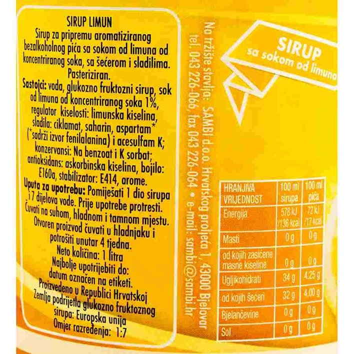 SIRUP SAMBI PREMIUM LIMUN 1l SAMBI