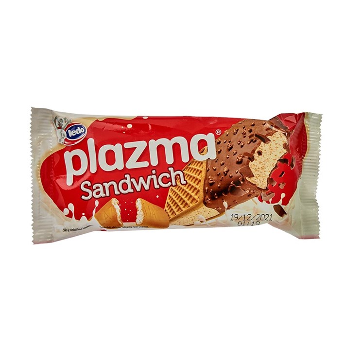 SLADOLED PLAZMA SENDVIČ 129ml LEDO - PPK Bjelovar