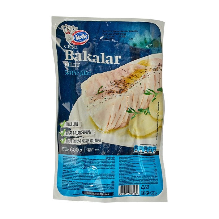 SMRZNUTA RIBA BAKALAR FILET 600G LEDO