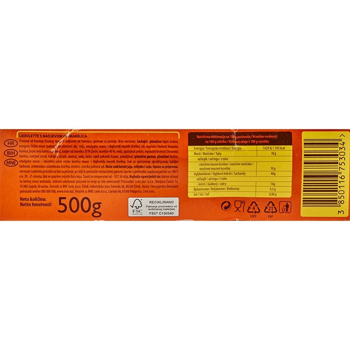 SMRZNUTO TIJESTO LEDOLETE MARELICA 500G LEDO