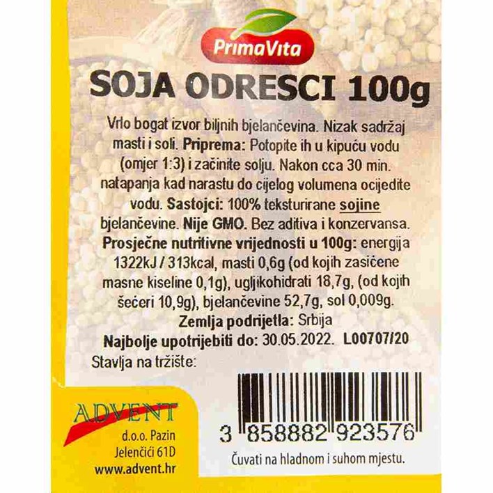 SOJA ODRESCI 100g ADVENT