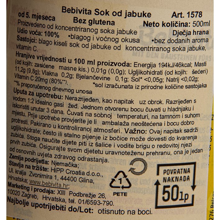 SOK BEBIVITA JABUKA 500ml ATLANTIC