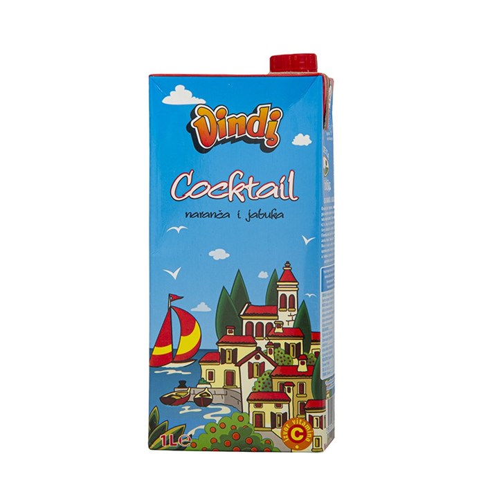 SOK VINDI COCTAIL  NARANČA JABUKA 1l VINDIJA