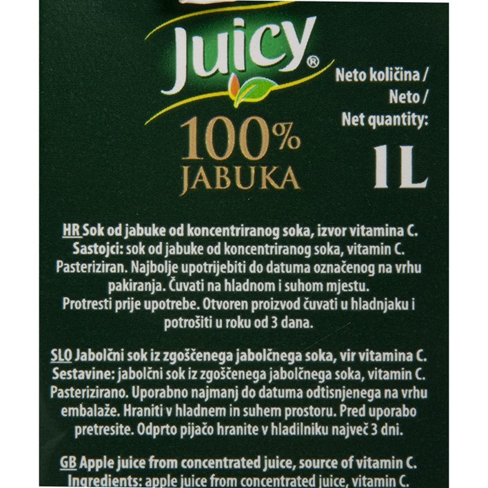 SOK JUICY 100% JABUKA 1l JAMNICA