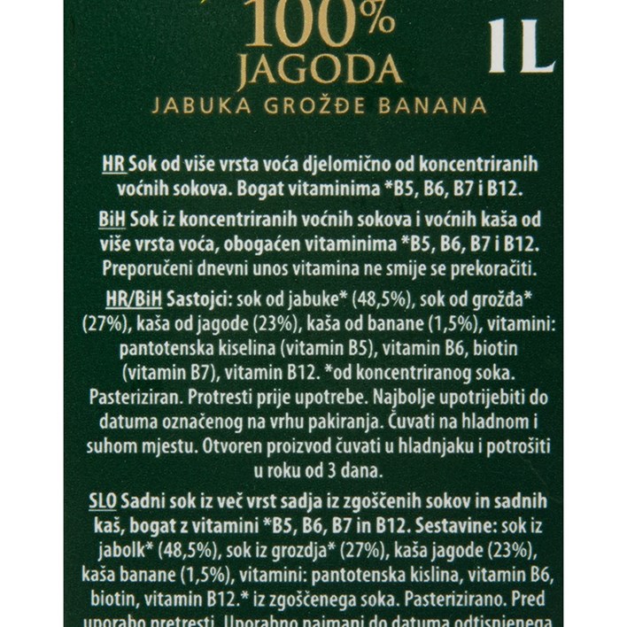 SOK JUICY JAGODA 100% 1l JAMNICA