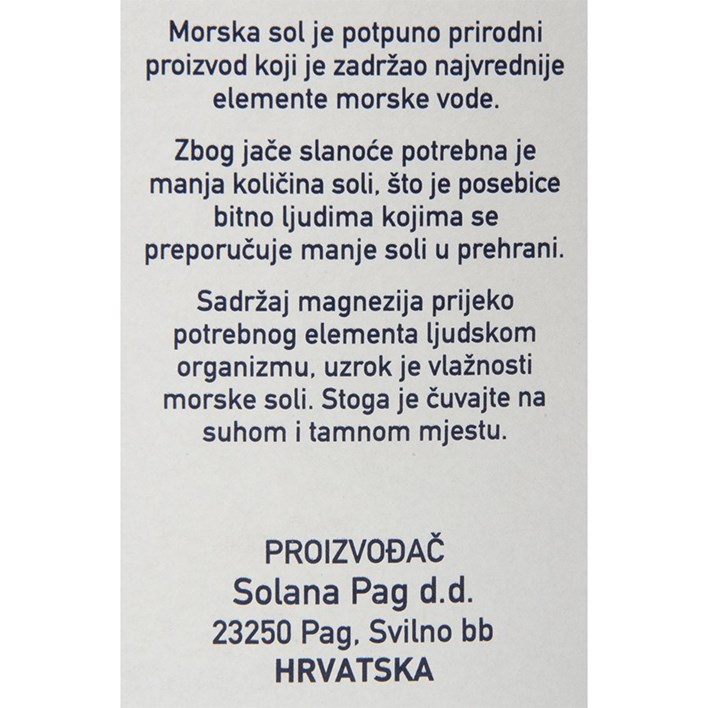 SOL MORSKA KRUPNA 1kg SOLANA PAG