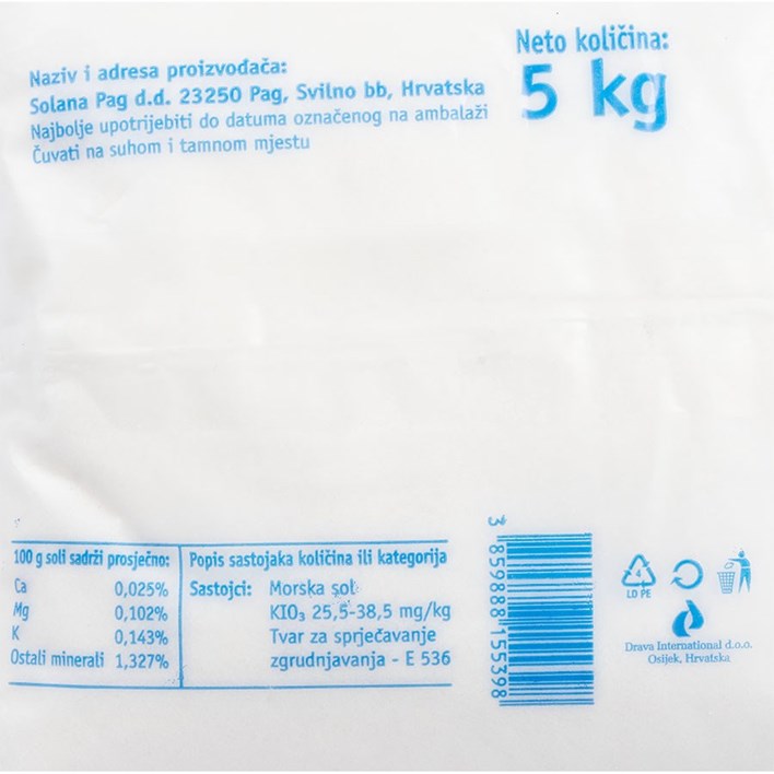 SOL MORSKA SITNA 5kg PAG