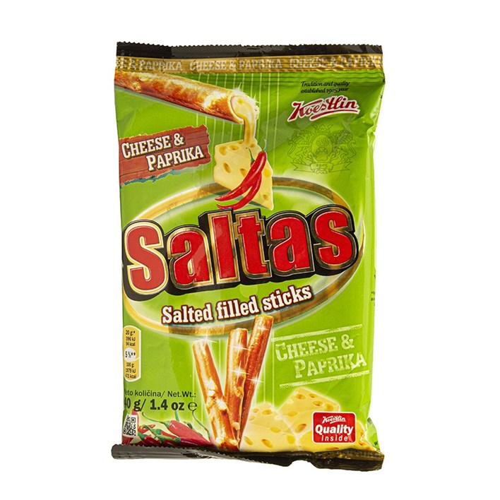 ŠTAPIĆ SALTAS SIR PAPRIKA 40g SAPONIA