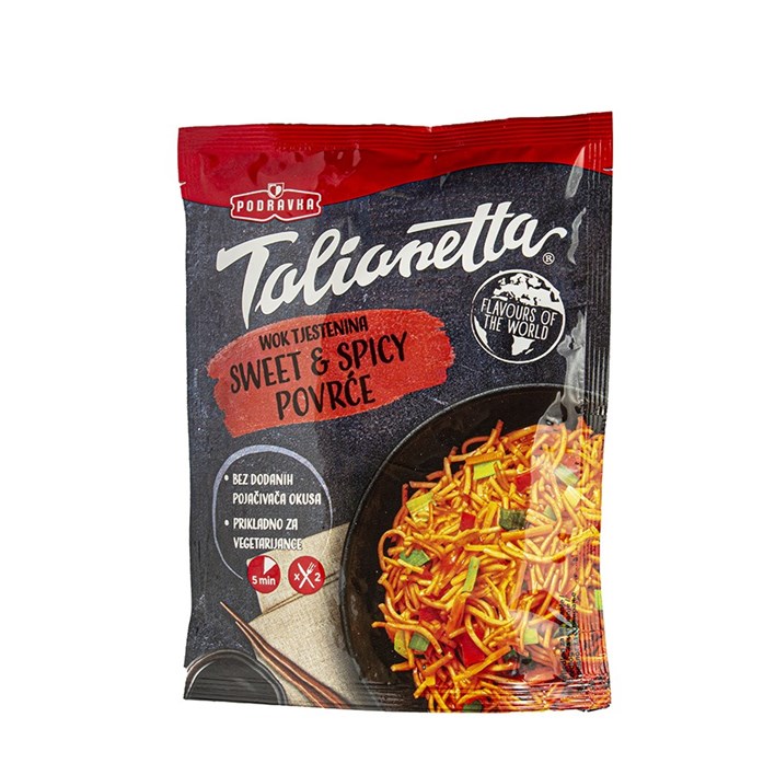 TALIANETTA WOK TJESTENINA SWEET & SPICY POVRĆE 120g PODRAVKA