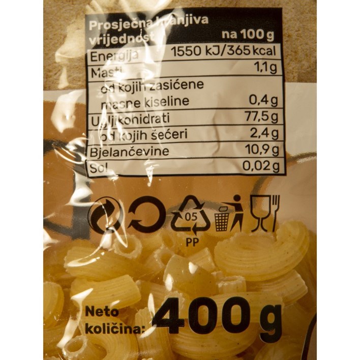 TJESTENINA KUHARELA PUŽIĆI 400g ULTRA