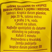 TJESTENINA MARODI SLOVA S JAJIMA I MRKVOM 400g MARODI