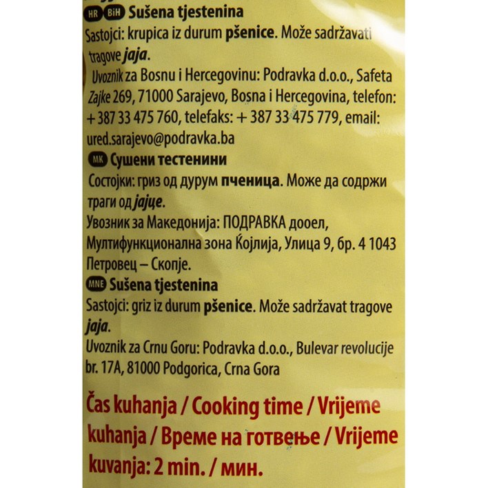 TJESTENINA ZLATO POLJE FUSILLI 2 MIN 500g PODRAVKA