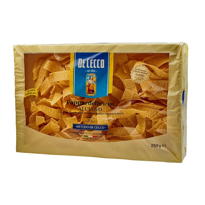 TIJESTENINA DE CECCO 250g JAJČANE PAPPARDELLE SALVIA