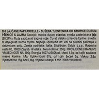 TIJESTENINA DE CECCO 250g JAJČANE PAPPARDELLE SALVIA