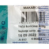 TJESTENINA PARADISO MAKARONI 400g RAGUSA