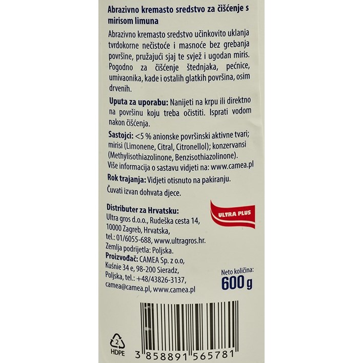 ČISTILO BREL ABRAZIVNO KREMASTO 600ml ULTRA