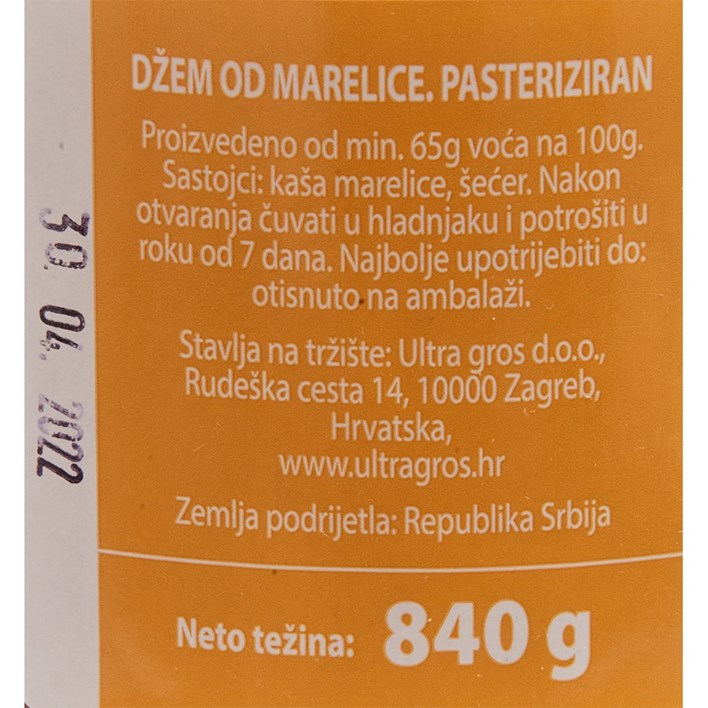 DŽEM MARELICA 840g ULTRA