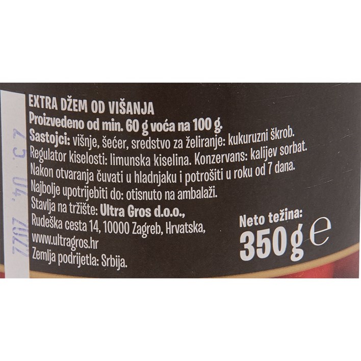 DŽEM PREMIUM VIŠNJA 350g ULTRA