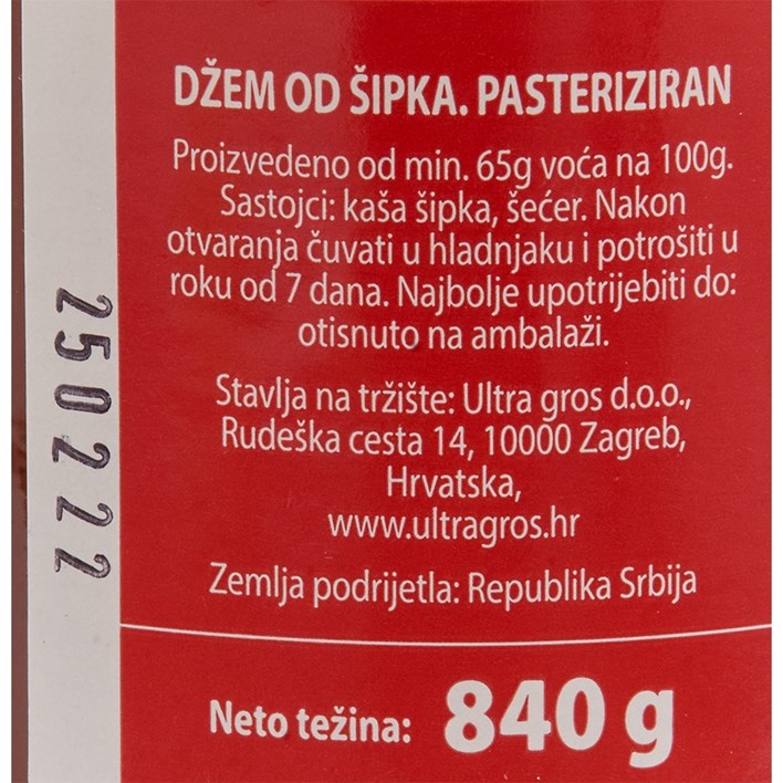 DŽEM ŠIPAK 840g ULTRA