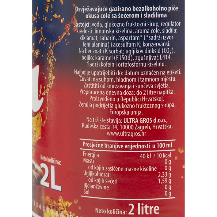 SOK GAZIRANI COLA ULTRA 2l SAMBI ULTRA