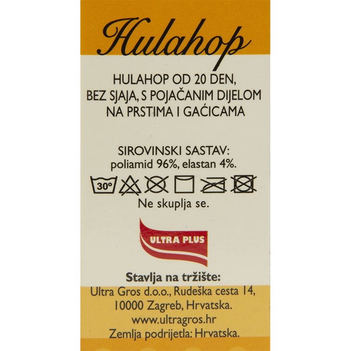 ČARAPE HULA HOP CRNE VELIČINA 3 20 DEN ULTRA