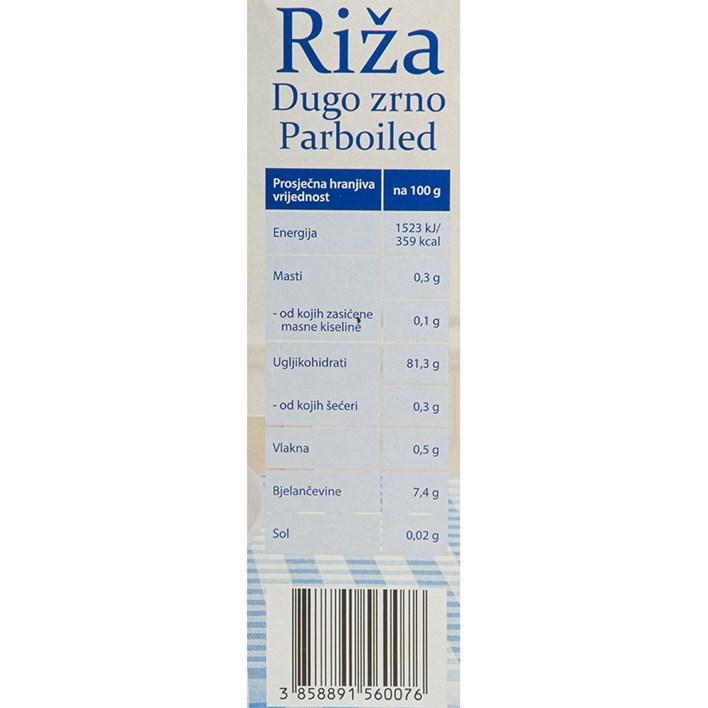 RIŽA PARBOILED 1kg ULTRA