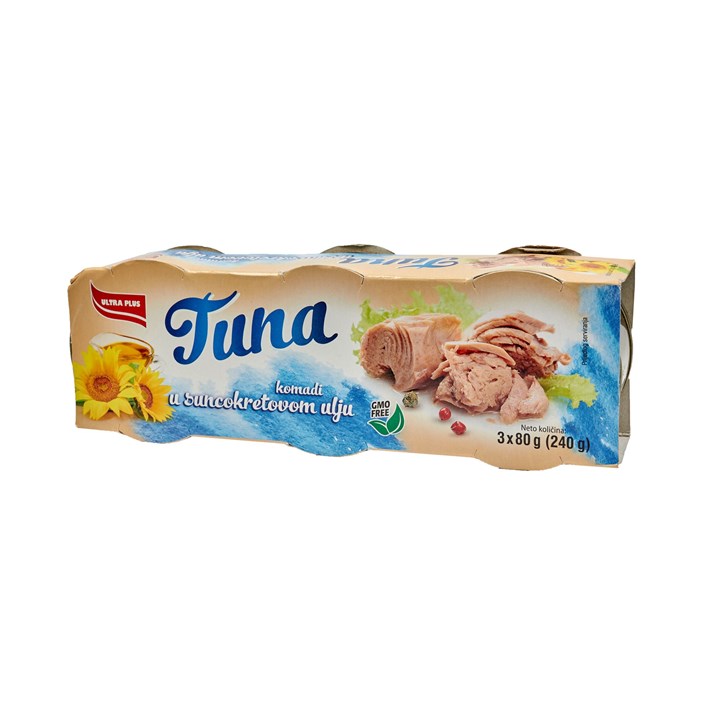 RIBA TUNA U SUNCOKRETOVOM ULJU 3X80g ULTRA