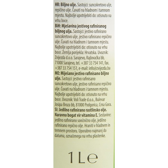 ULJE BILJNO 1L ZVIJEZDA
