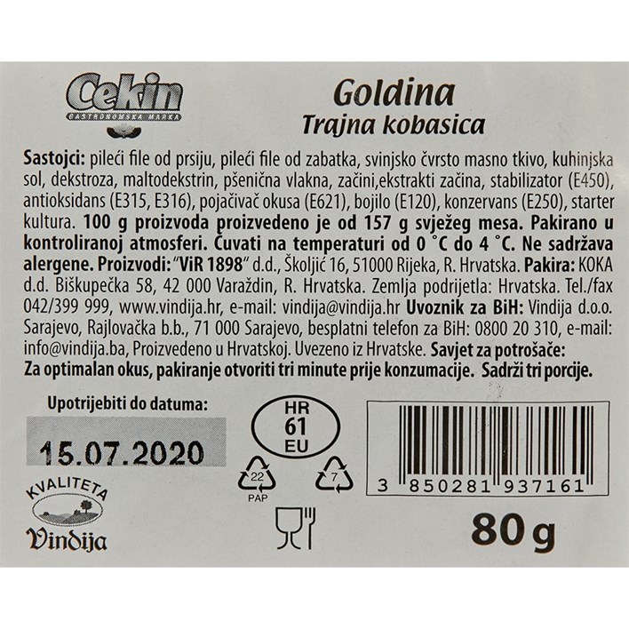 GOLDINA 80g VINDIVAC