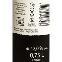 VINO BIJELO CHARDOONAY 0,75l ULTRA