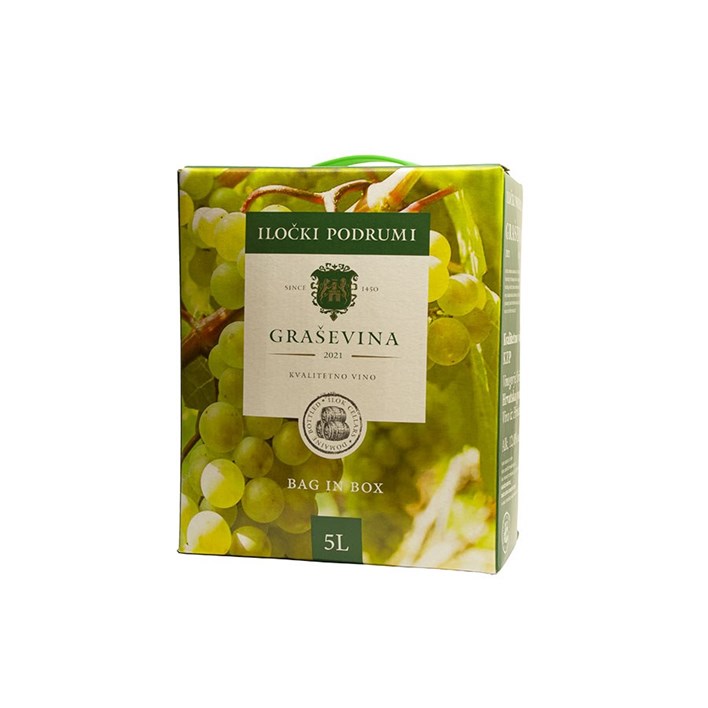 VINO BIJELO GRAŠEVINA ILOČKA 5l BOX JAMNICA