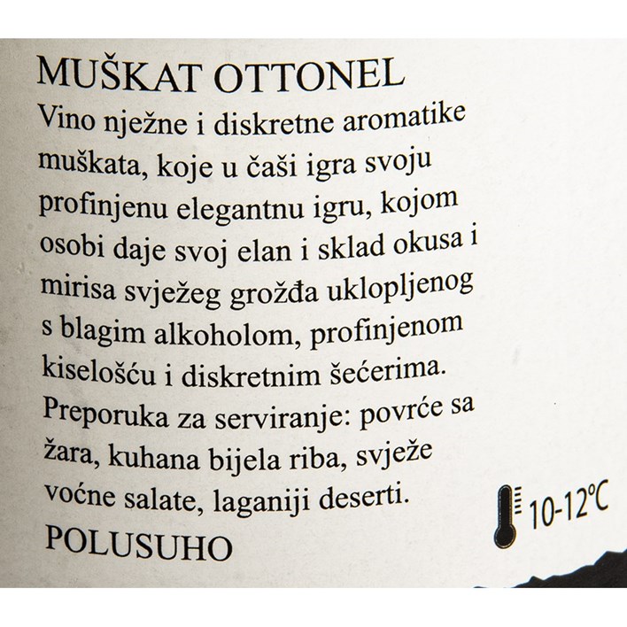 VINO BIJELO MUŠKAT OTTONEL 0,75l ULTRA