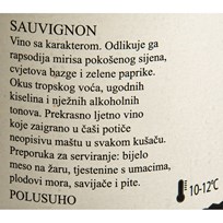 VINO BIJELO SAUVIGNON 0,75l ULTRA