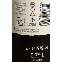 VINO BIJELO SAUVIGNON 0,75l ULTRA